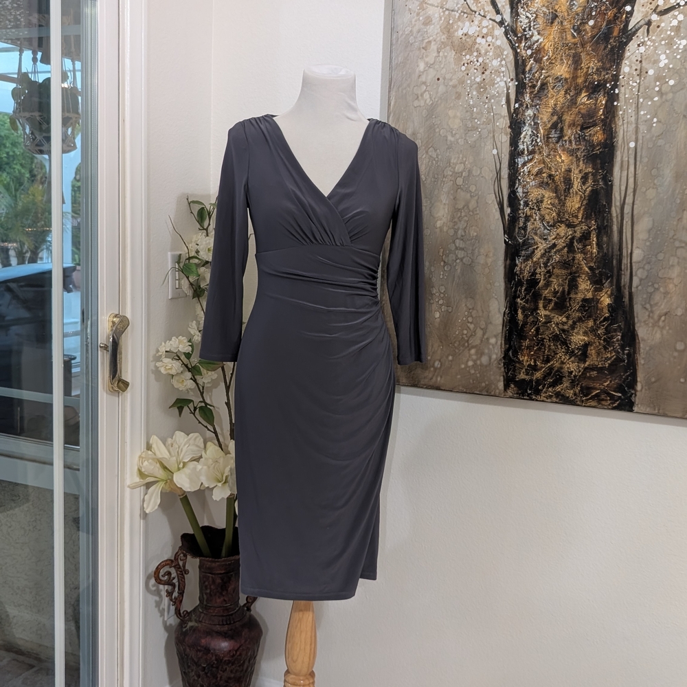 Ralph Lauren Charcoal Long Sleeve Dress